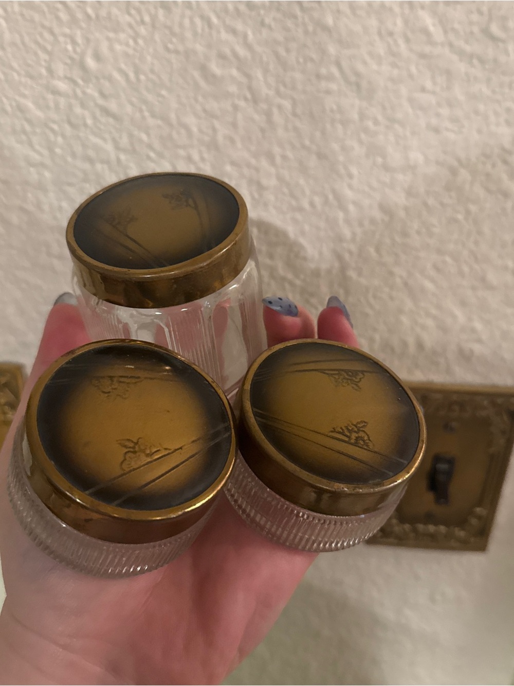 Vintage Vanity Powder Jars